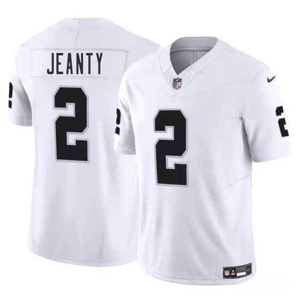 Men & Women & Youth Las Vegas Raiders #2 Ashton Jeanty White 2025 F.U.S.E. Vapor Stitched Jersey